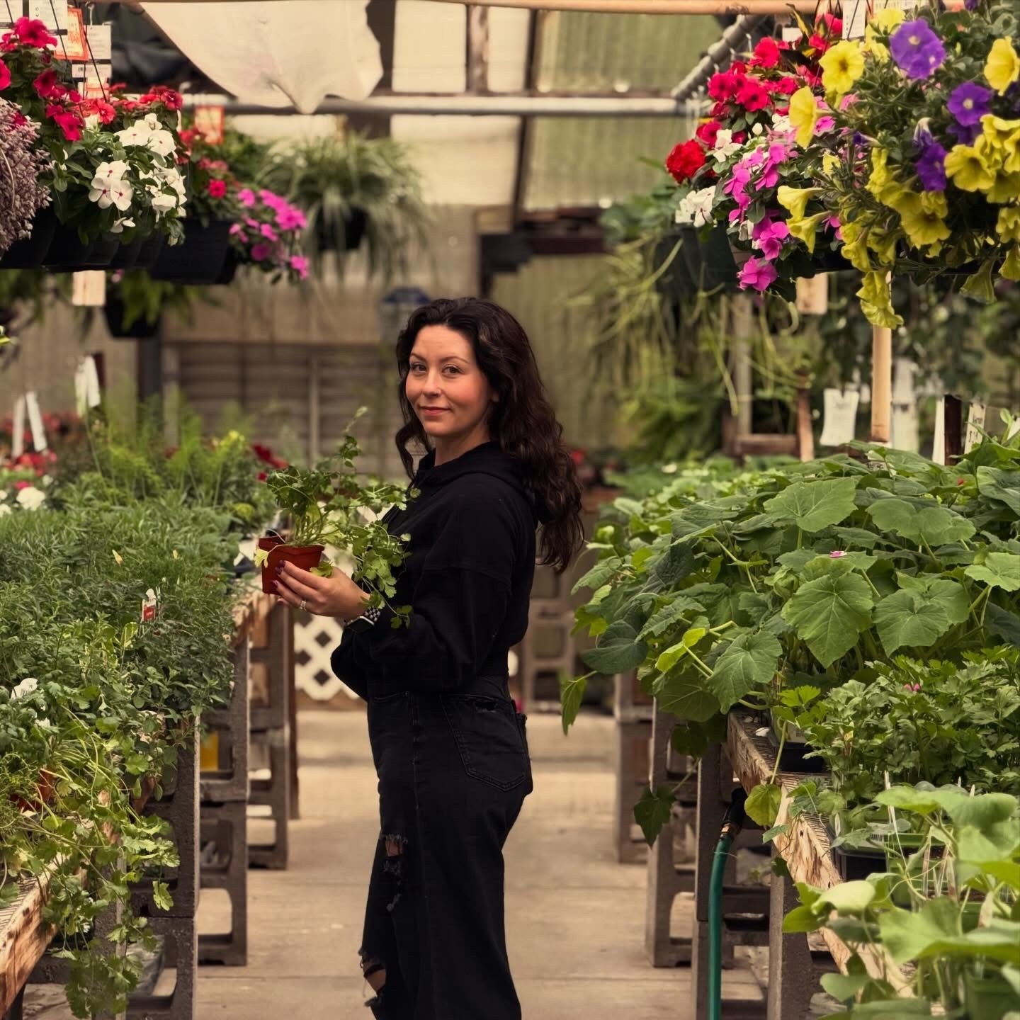 Gabrielle Hinz standing in a greenhouse